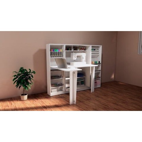 Estação De Trabalho Costura Armário Multifuncional Ateliê M2