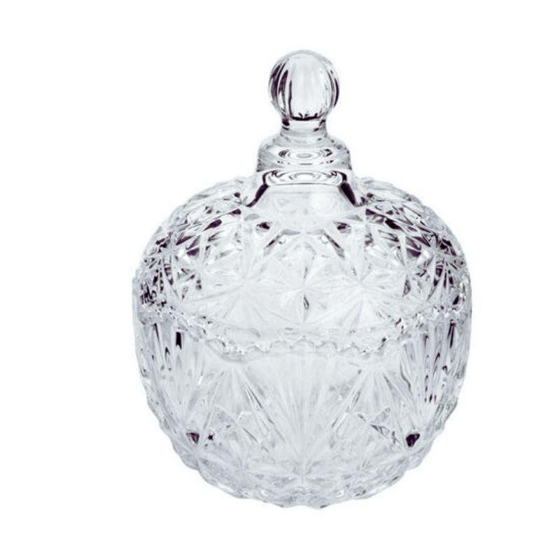 Potiche Bomboniere Decorativo em Vidro Cristal Royal Decor