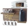Cantinho Café Porta Condimentos Prateleira Mdf Suporte Xícaras Organizador - 1