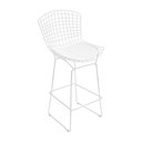 Ver imagem 2 de Kit 2 Banquetas Alta Bistrô Bertoia Branca D70 com Assento Branco