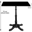Ver imagem 2 de Base de Mesa Apus em Ferro Preto 75 Cm (alt) Tampo Mdp Quadrado Preto 80 Cm (larg) X 2,5cm (alt)