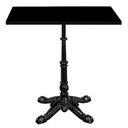 Ver imagem 1 de Base de Mesa Apus em Ferro Preto 75 Cm (alt) Tampo Mdp Quadrado Preto 80 Cm (larg) X 2,5cm (alt)