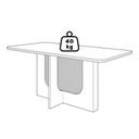 Ver imagem 4 de Mesa de Jantar 6 Lugares Tampo Mdf 180x90 Cm 20586 Cinamomo Molci