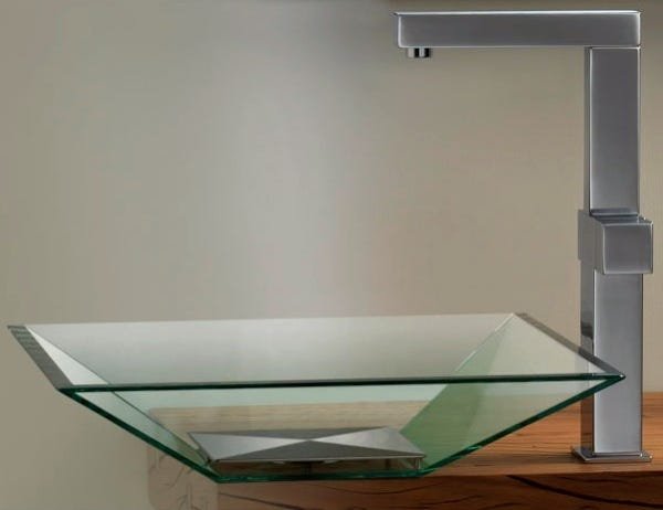 Cuba Diamante Cristal Interbagno Dg 10mm com Tp Inox Polida - 2