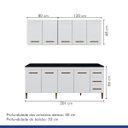 Ver imagem 6 de Cozinha Compacta 9 Portas 3 Gavetas Atenas Kaiki Móveis:branco