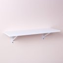 Ver imagem 1 de Prateleira Branca 80 X 25cm Com Suporte Mao Francesa
