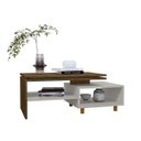 Ver imagem 4 de Mesa de Centro Sala Lima com Pés de Madeira Maciça Cinamomo/off White