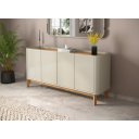 Ver imagem 4 de Buffet / Balcão Fl 1.60m 4 Portas Estilo Retrô Cor Off White / Cinamomo