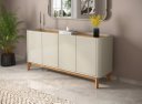 Ver imagem 4 de Buffet / Balcão Fl 1.60m 4 Portas Estilo Retrô Cor Off White / Cinamomo