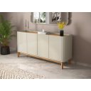 Ver imagem 4 de Buffet / Balcão Fl 1.60m 4 Portas Estilo Retrô Cor Off White / Cinamomo