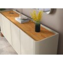 Ver imagem 3 de Buffet / Balcão Fl 1.60m 4 Portas Estilo Retrô Cor Off White / Cinamomo