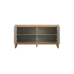 Buffet / Balcão Fl 1.60m 4 Portas Estilo Retrô Cor Off White / Cinamomo - 6