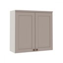 Ver imagem 1 de Armário Aéreo Cozinha 80cm Iluminata 100% Mdf 2 Portas Branco/fendi - Genialflex