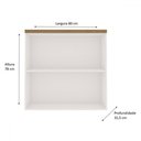 Ver imagem 3 de Armário Aéreo Cozinha 80cm Iluminata 100% Mdf 2 Portas Branco/fendi - Genialflex