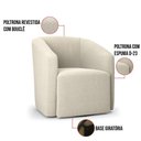 Ver mais imagens de Kit 2 Poltronas Stella Max Bouclê Bege Base Giratória - D'Rossi