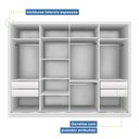 Ver imagem 7 de Guarda Roupa Casal 4 Portas 4 Gavetas Milano -Mt- Rei de Casa Branco
