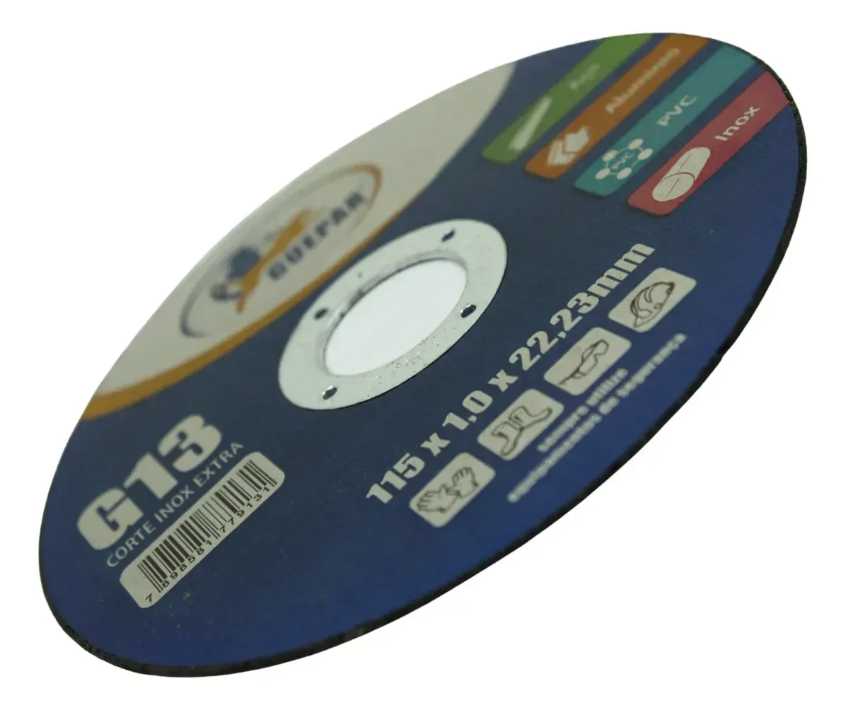 Kit de 10 Disco de Corte 115x1,0x22,23 Mm Aço Inox - G13 - 3