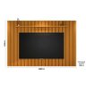 Painel TV Ripado 260cm Para TV 75 Polegadas Brise 2.6 EDN Cedro - 2