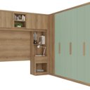 Ver imagem 2 de Guarda-roupa Casal Modular em L 6 Portas com Cabeceira Milan
