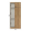 Ver imagem 7 de Guarda Roupa Casal Modulado de Canto 6 Portas com Cabeceira Milan Yescasa Capuccino/Verde Menta