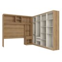 Ver imagem 5 de Guarda-Roupa Casal Modular em L 6 Portas com Cabeceira Milan Marrom/Capuccino/Menta