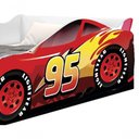 Ver imagem 4 de Cama Carro Azul Solteiro Menino Menina Mcqueen Relâmpago com Colchão Cor Vermelho