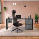 Ver imagem 1 de Gaveteiro de Mesa Kappesberg 2 Gavetas com Chave Office Platinum 36cm