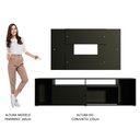 Ver imagem 6 de Rack Madesa Cancun e Painel para TV até 58 Polegadas Preto Cor:Preto