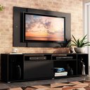 Ver imagem 1 de Rack Madesa Cancun e Painel para TV até 58 Polegadas Preto Cor:Preto