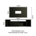 Ver imagem 3 de Rack Madesa Cancun e Painel para TV até 58 Polegadas Preto Cor:Preto