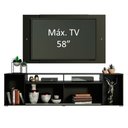 Ver imagem 4 de Rack Madesa Cancun e Painel para TV até 58 Polegadas Preto Cor:Preto