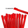 Kit com 12 Canetas Retroprojetor Vermelho Ponta Firme - 5