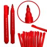 Kit com 12 Canetas Retroprojetor Vermelho Ponta Firme - 2
