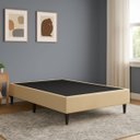 Ver imagem 1 de Caixa Base Box Solteiro Resistente em Veludo Premium Moderno:bege