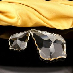 Kit 5 Placas Cristal Bacalhau 6,3 Cm P-lustres-mais Argolas - 5