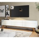 Ver imagem 3 de Rack Classic 218cm 3 Gavetas Branco Acetinado Imcal