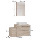 Ver imagem 5 de Conjunto Gabinete Banheiro Nivus 80cm (armário + Cuba + Espelheira) Madeirado Inteiro