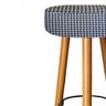 Kit 08 Banqueta Alta Lia Pied Poule Xadrez - 2