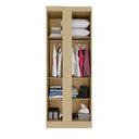 Ver imagem 2 de Guarda-roupa Solteiro Modulado Freyr 1 Porta Jequitibá/granizo - Pnr Móveis