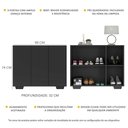 Ver imagem 3 de Sapateira 3 Portas Nina Multimóveis MP6019 Preta