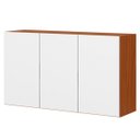 Ver imagem 1 de Armário Aéreo 100% Mdf 3 Portas 120 Cm Claire Cinamomo/branco