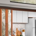Ver imagem 5 de Armário Aéreo 100% Mdf 3 Portas 120 Cm Claire Cinamomo/branco