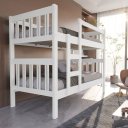 Ver imagem 2 de Beliche Solteiro Capri 100% MDF Cor Branco Vira Duas Cama com Grade e Escada Design Moderno