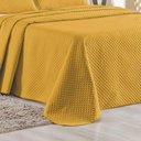 Ver imagem 3 de Kit Cobre Leito Colcha Ideale Queen 3 Peças Matelado Geométrico - Mostarda - 100% Poliéster