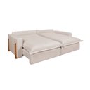 Ver imagem 3 de Sofá Retrátil Reclinável Davi com Molas Ensacadas no Assento Tecido Linho Cru 2,50m