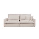 Ver imagem 5 de Sofá Retrátil Reclinável Davi com Molas Ensacadas no Assento Tecido Linho Cru 2,50m