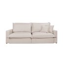 Ver imagem 5 de Sofá Retrátil Reclinável Davi com Molas Ensacadas no Assento Tecido Linho Cru 2,50m