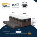 Ver imagem 3 de Cama Box Baú + Colchão Gazin de Espuma D28 Pillow Top Ortoblack + Auxiliar de Espuma Solteiro