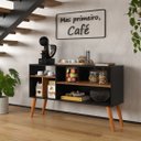 Ver imagem 1 de Aparador de Sala Preto / Nature Cantinho do Café Nichos e Pé Palito