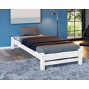 Ver imagem 1 de Cama de Solteiro Turca Madeira Maciça Cor Branca